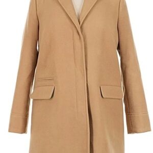 Topshop Camel Tailored Single-Breasted Trench Coat